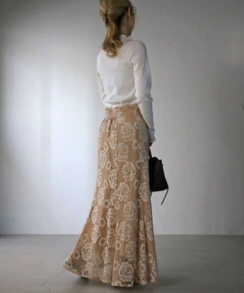 UNFIELD（アンフィールド）の「【UNFIELD】 レースマーメイドスカート（スカート・レディース・ベージュ/グリーン・FREE）」の22枚目の写真