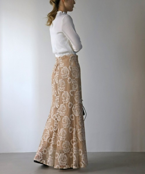 UNFIELD（アンフィールド）の「【UNFIELD】 レースマーメイドスカート（スカート・レディース・ベージュ/グリーン・FREE）」の15枚目の写真