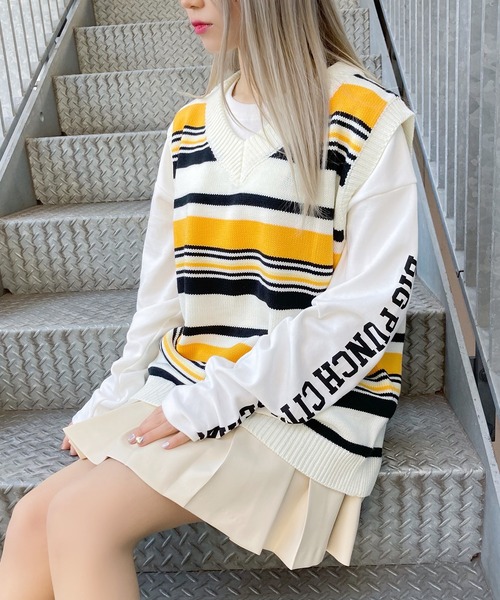 Figments(フィグメンツ)の「CITYロゴロンT(Tシャツ/カットソー・レディース・ホワイト/ブラック/ブルー・FREE)」の7枚目の写真