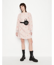 ARMANI EXCHANGE | 【A|X アルマーニ エクスチェンジ】オールオーバーAXロゴ　長袖ワンピース(ワンピース)