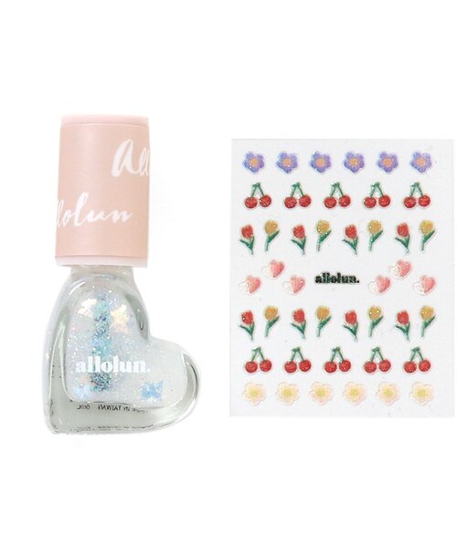 allolun.(オールオルン)の「オールオルン ネイル(マニキュア/ジェルネイル・キッズ・ホワイト/オフホワイト/ピンク/ゴールド/オレンジ/ブルー/ミント/レインボー/ラベンダー/ローズ・FREE)」の2枚目の写真