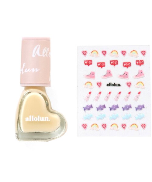allolun.(オールオルン)の「オールオルン ネイル(マニキュア/ジェルネイル・キッズ・ホワイト/オフホワイト/ピンク/ゴールド/オレンジ/ブルー/ミント/レインボー/ラベンダー/ローズ・FREE)」の1枚目の写真
