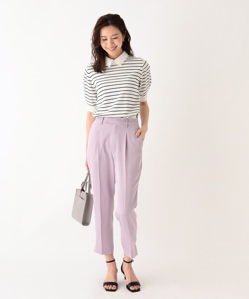 index（インデックス）の「◆2WAYレースカラーニット【WEB限定サイズ】（ニット/セーター・レディース・ホワイト/ブラック/パープル/グレイッシュベージュ・40/38）」の14枚目の写真