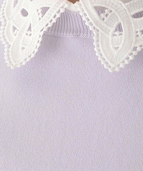 index（インデックス）の「◆2WAYレースカラーニット【WEB限定サイズ】（ニット/セーター・レディース・ホワイト/ブラック/パープル/グレイッシュベージュ・40/38）」の15枚目の写真