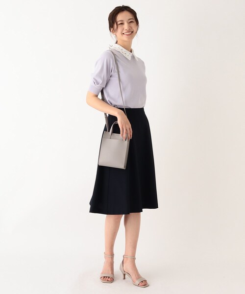 index（インデックス）の「◆2WAYレースカラーニット【WEB限定サイズ】（ニット/セーター・レディース・ホワイト/ブラック/パープル/グレイッシュベージュ・40/38）」の16枚目の写真