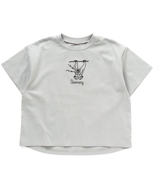 BREEZE（ブリーズ）の「/東山動植物園コラボ　ゆるタッチアニマルTシャツ（Tシャツ/カットソー・キッズ・ライトグレー/ベージュ/オレンジ/ブルー/グリーン・90/100/110/120/80/130/140）」の2枚目の写真