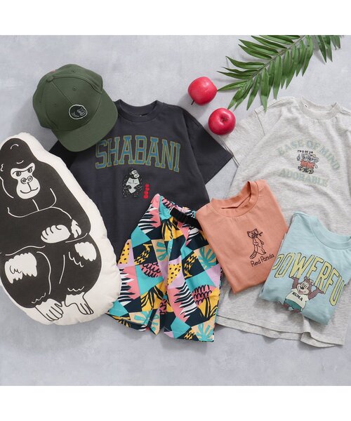 BREEZE（ブリーズ）の「/東山動植物園コラボ　ゆるタッチアニマルTシャツ（Tシャツ/カットソー・キッズ・ライトグレー/ベージュ/オレンジ/ブルー/グリーン・90/100/110/120/80/130/140）」の7枚目の写真