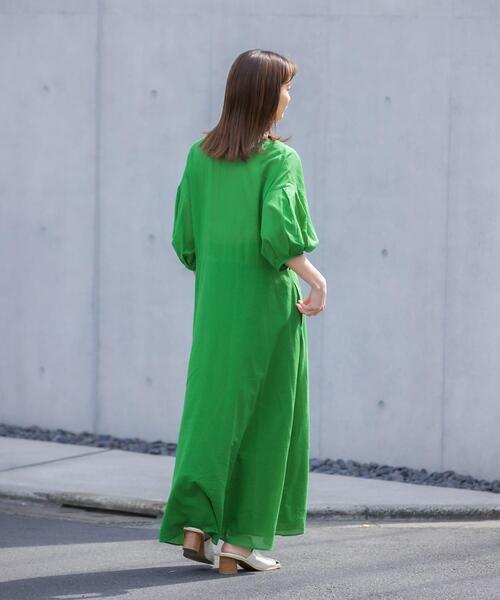 KBF（ケイビーエフ）の「ウエストベルト2WAYカシュクールワンピース（ワンピース・レディース・ブラック/ブラウン/オレンジ/グリーン・ONE）」の10枚目の写真