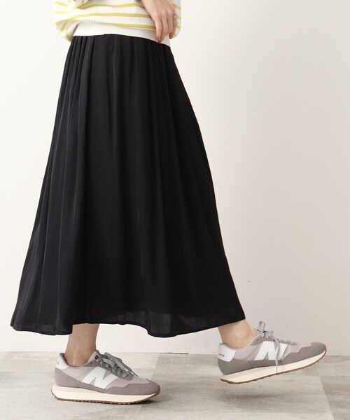 DRESKIP(ドレスキップ)の「◆【洗える】サテンギャザースカート(スカート・レディース・カーキ/ネイビー/レモンイエロー/ホワイト系3/グレー系その他/ホワイト系8・04/02/03)」の11枚目の写真