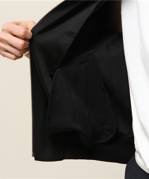 ELFORBR（エルフォーブル）の「テンセルナイロンリブブルゾン（ブルゾン・レディース・カーキオリーブ/ブラック/ベージュ・36/38）」の11枚目の写真