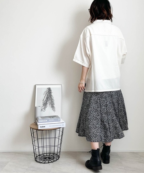 Anytime Songs（エニータイムソングス）の「ポリ無地 ビッグステッチングシャツ（シャツ/ブラウス・メンズ・ホワイト/ブラック/サックスブルー/グリーン/モカ/グレイッシュベージュ・MEDIUM/LARGE）」の17枚目の写真