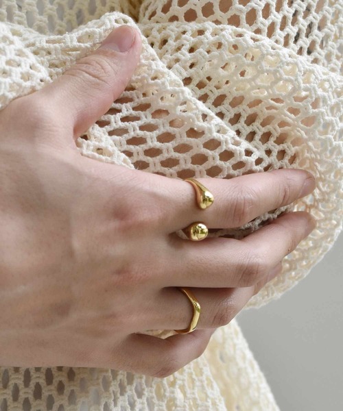 LHME（エルエイチエムイー）の「LHME プランプドロップリング/サージカルステンレス316L（金属アレルギー対応）（リング・レディース・シルバー/ゴールド・9号/11号/13号/15号）」の21枚目の写真