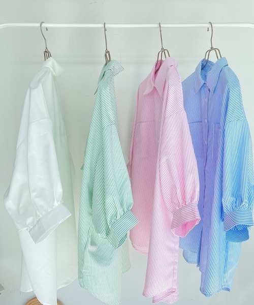 AS KNOW AS plus（アズノゥアズプラス）の「●Wポケットシンプル5分袖シャツ（シャツ/ブラウス・レディース・オフホワイト/グリーン系その他/ブルー系その他/ピンク系その他・FREE）」の13枚目の写真
