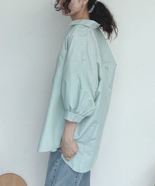 AS KNOW AS plus（アズノゥアズプラス）の「●Wポケットシンプル5分袖シャツ（シャツ/ブラウス・レディース・オフホワイト/グリーン系その他/ブルー系その他/ピンク系その他・FREE）」の22枚目の写真