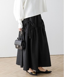 サイドリボンフレアスカート