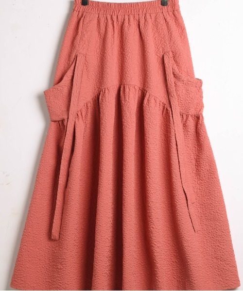 La-gemme(ラジェム)の「サイドリボンフレアスカート(スカート・レディース・ブラック/オフホワイト/オレンジ系その他・フリー)」の8枚目の写真