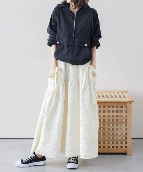 La-gemme(ラジェム)の「サイドリボンフレアスカート(スカート・レディース・ブラック/オフホワイト/オレンジ系その他・フリー)」の17枚目の写真