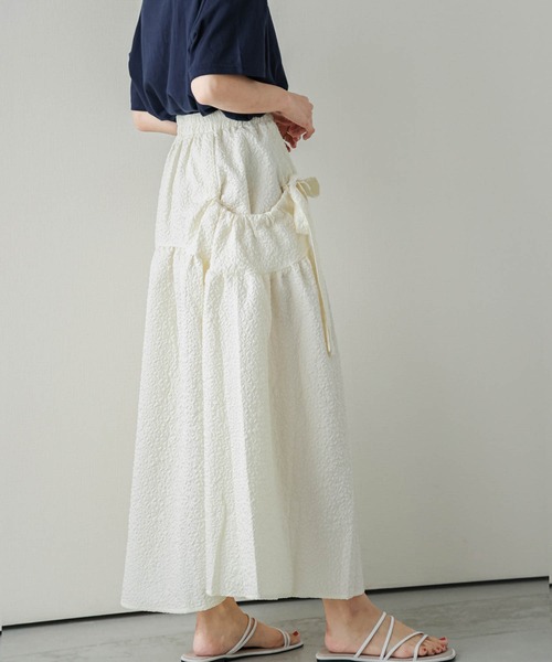 La-gemme(ラジェム)の「サイドリボンフレアスカート(スカート・レディース・ブラック/オフホワイト/オレンジ系その他・フリー)」の14枚目の写真