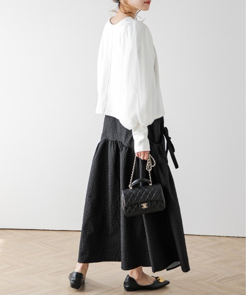 La-gemme(ラジェム)の「サイドリボンフレアスカート(スカート・レディース・ブラック/オフホワイト/オレンジ系その他・フリー)」の21枚目の写真