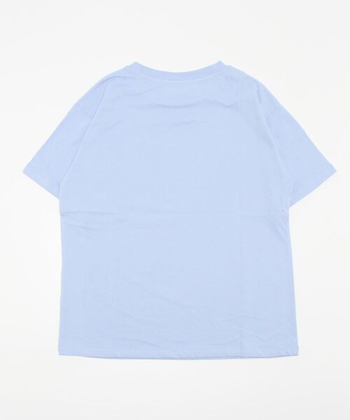 Te chichi TERRASSE（テチチテラス）の「ドローイングフラワーTシャツ（Tシャツ/カットソー・レディース・オフホワイト/ブルー/チャコール・ﾌﾘ-）」の6枚目の写真