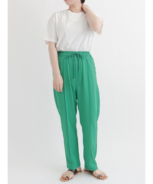 Te chichi TERRASSE（テチチテラス）の「ドローイングフラワーTシャツ（Tシャツ/カットソー・レディース・オフホワイト/ブルー/チャコール・ﾌﾘ-）」の7枚目の写真