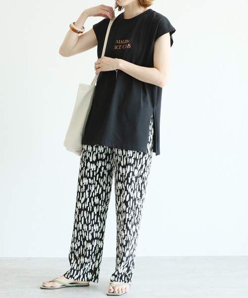 reca（レカ）の「フレンチスリーブチビロゴTシャツ（Tシャツ/カットソー・レディース・ブラック/オフホワイト/オレンジ/グリーン・FREE）」の10枚目の写真