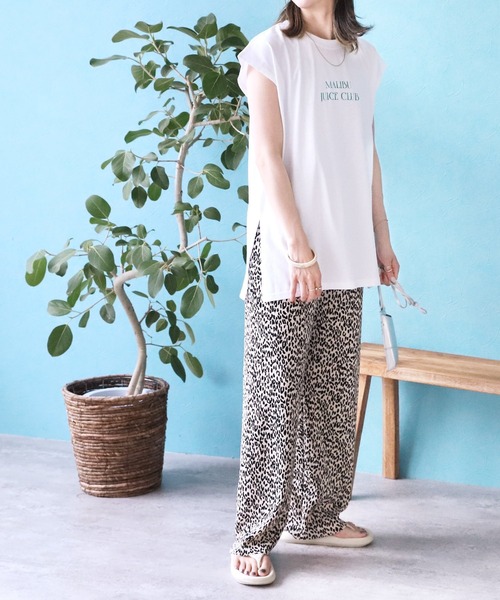 reca（レカ）の「フレンチスリーブチビロゴTシャツ（Tシャツ/カットソー・レディース・ブラック/オフホワイト/オレンジ/グリーン・FREE）」の21枚目の写真