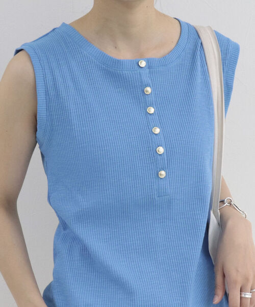 fredy emue（フレディエミュ）の「リブヘンリーネック フレンチプルオーバーカットソー（Tシャツ/カットソー・レディース・オフホワイト/ブルー/チャコールグレー・38）」の13枚目の写真