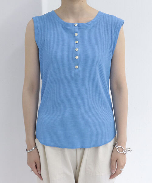 fredy emue（フレディエミュ）の「リブヘンリーネック フレンチプルオーバーカットソー（Tシャツ/カットソー・レディース・オフホワイト/ブルー/チャコールグレー・38）」の22枚目の写真