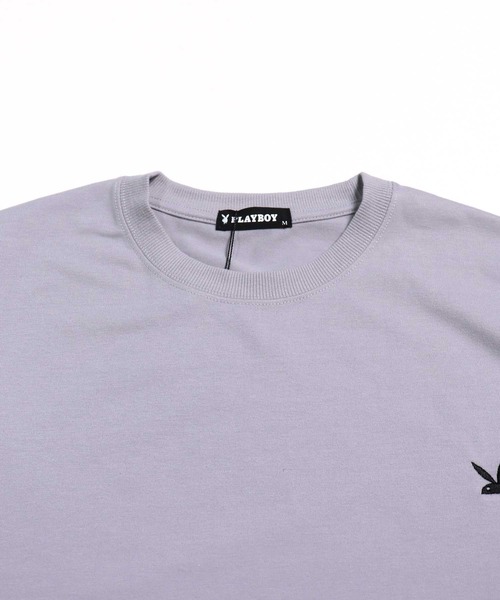 PLAYBOY（プレイボーイ）の「PLAYBOY ワンポイントロゴ刺繍Tシャツ ハーフパンツ セットアップ（Tシャツ/カットソー・メンズ・ブラック/グレー・M/L/XL）」の20枚目の写真