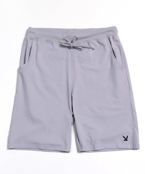 PLAYBOY（プレイボーイ）の「PLAYBOY ワンポイントロゴ刺繍Tシャツ ハーフパンツ セットアップ（Tシャツ/カットソー・メンズ・ブラック/グレー・M/L/XL）」の8枚目の写真