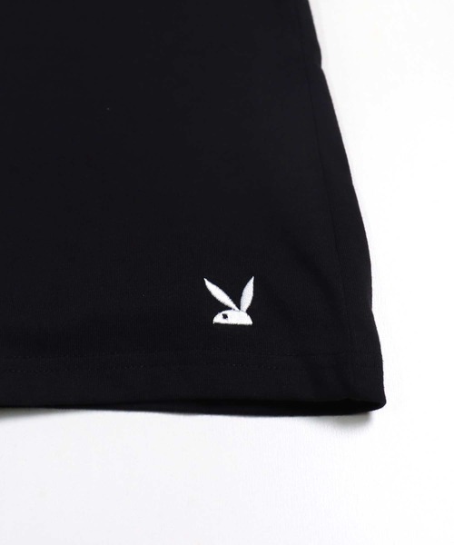 PLAYBOY（プレイボーイ）の「PLAYBOY ワンポイントロゴ刺繍Tシャツ ハーフパンツ セットアップ（Tシャツ/カットソー・メンズ・ブラック/グレー・M/L/XL）」の17枚目の写真