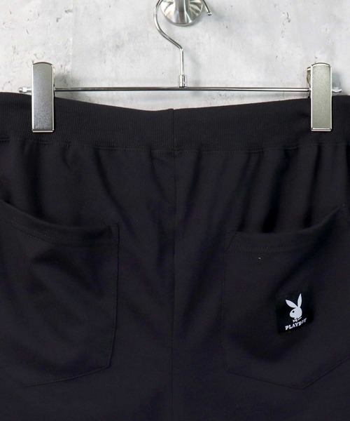 PLAYBOY（プレイボーイ）の「PLAYBOY ワンポイントロゴ刺繍Tシャツ ハーフパンツ セットアップ（Tシャツ/カットソー・メンズ・ブラック/グレー・M/L/XL）」の10枚目の写真