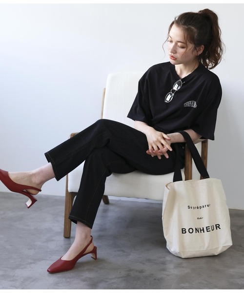 ANAP（アナップ）の「バックゴムストレートデニムパンツ（デニムパンツ・レディース・ブラック/ブルー・S/M）」の5枚目の写真