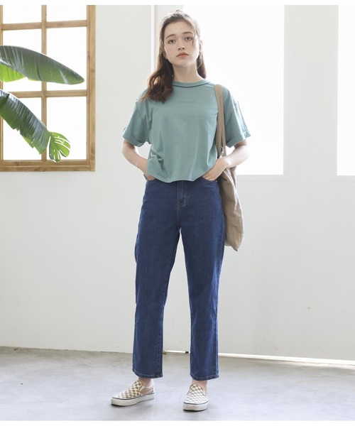 ANAP（アナップ）の「バックゴムストレートデニムパンツ（デニムパンツ・レディース・ブラック/ブルー・S/M）」の12枚目の写真