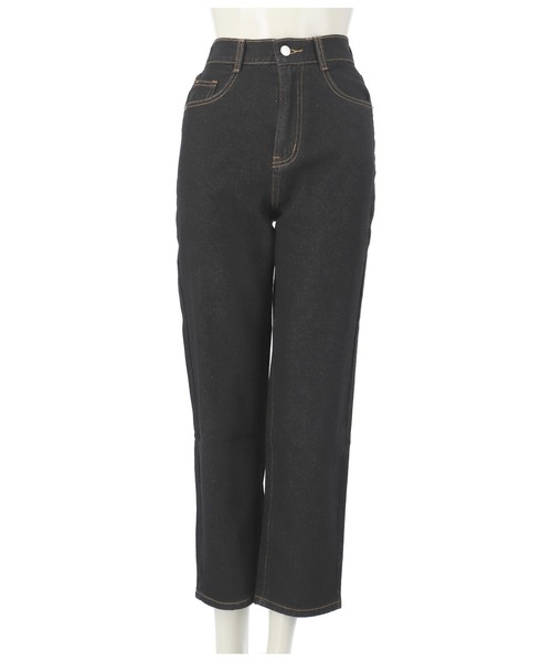 ANAP（アナップ）の「バックゴムストレートデニムパンツ（デニムパンツ・レディース・ブラック/ブルー・S/M）」の3枚目の写真