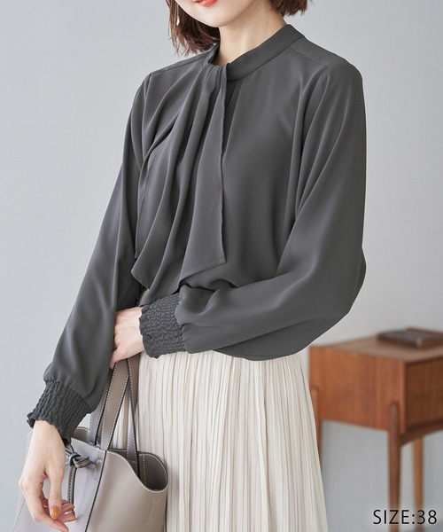 ROPE' PICNIC(ロペピクニック)の「2WAY/ボウタイブラウス(シャツ/ブラウス・レディース・ホワイト/チャコールグレー/ラベンダー/ベージュ系その他・40/38)」の2枚目の写真