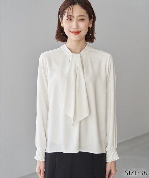 ROPE' PICNIC(ロペピクニック)の「2WAY/ボウタイブラウス(シャツ/ブラウス・レディース・ホワイト/チャコールグレー/ラベンダー/ベージュ系その他・40/38)」の11枚目の写真