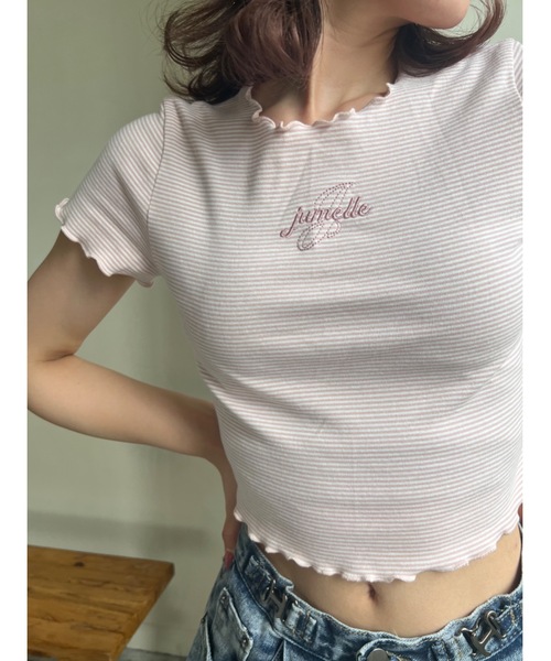 JUMELLE（ジュメロ）の「メロークロップドＴ（Tシャツ/カットソー・レディース・ピンク・FREE）」の9枚目の写真