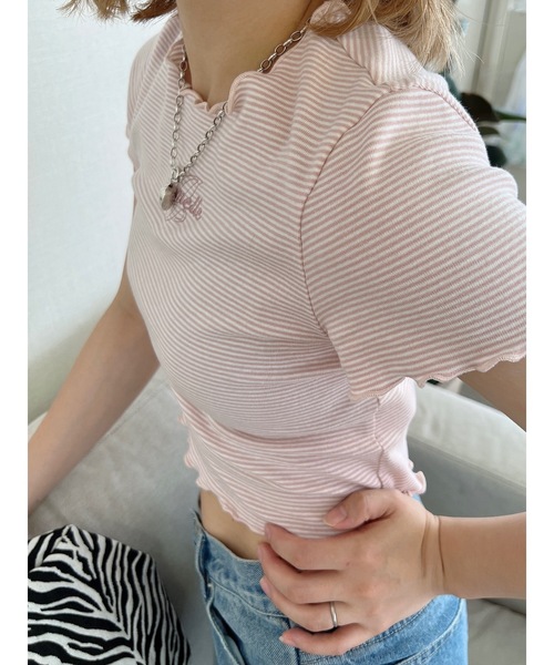 JUMELLE（ジュメロ）の「メロークロップドＴ（Tシャツ/カットソー・レディース・ピンク・FREE）」の19枚目の写真