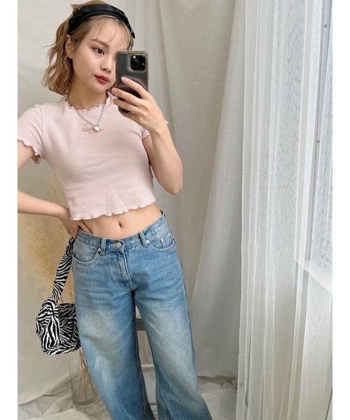 JUMELLE（ジュメロ）の「メロークロップドＴ（Tシャツ/カットソー・レディース・ピンク・FREE）」の20枚目の写真