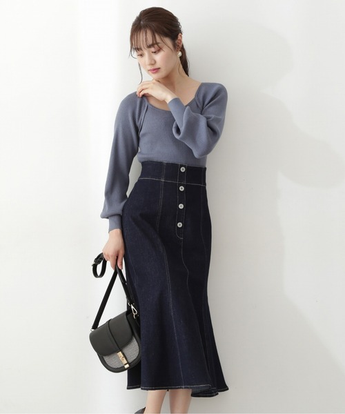 PROPORTION BODY DRESSING(プロポーションボディドレッシング)の「マーメイドデニムスカート / 1212220801(スカート・レディース・ブラック/ブルー/ダークネイビー・SMALL/MEDIUM)」の3枚目の写真