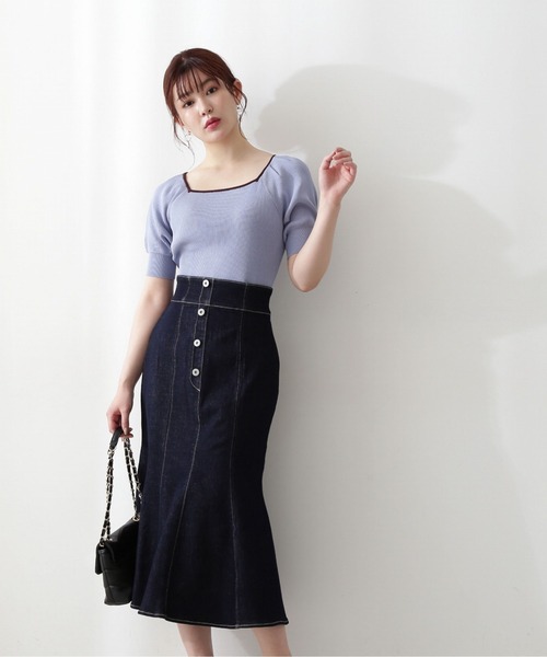 PROPORTION BODY DRESSING(プロポーションボディドレッシング)の「マーメイドデニムスカート / 1212220801(スカート・レディース・ブラック/ブルー/ダークネイビー・SMALL/MEDIUM)」の14枚目の写真