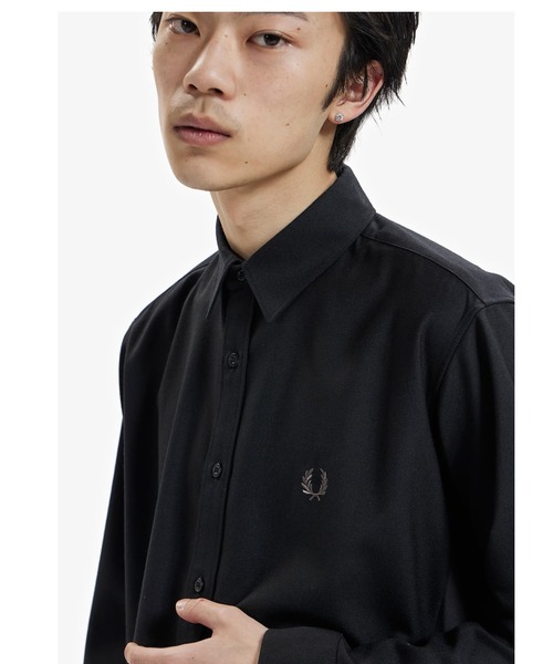 FRED PERRY（フレッドペリー）の「Mix Panneled Shirt（シャツ/ブラウス・メンズ・ブラック/ベージュ・S/L/M）」の22枚目の写真