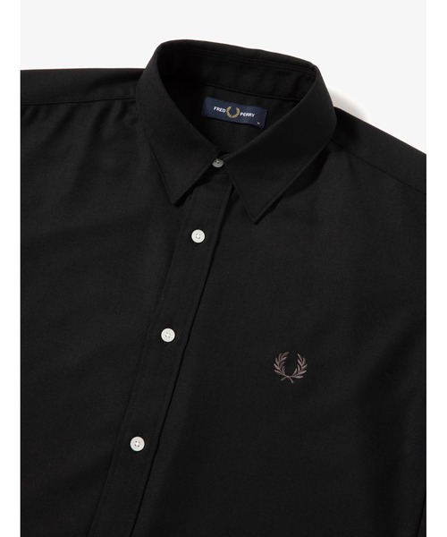 FRED PERRY（フレッドペリー）の「Mix Panneled Shirt（シャツ/ブラウス・メンズ・ブラック/ベージュ・S/L/M）」の9枚目の写真