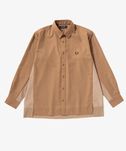FRED PERRY（フレッドペリー）の「Mix Panneled Shirt（シャツ/ブラウス・メンズ・ブラック/ベージュ・S/L/M）」の7枚目の写真