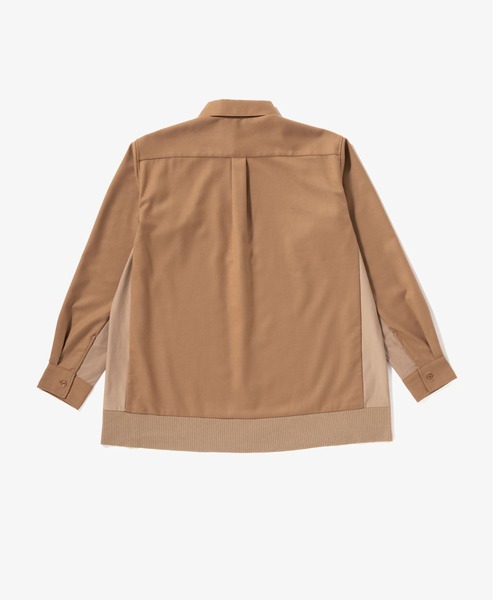 FRED PERRY（フレッドペリー）の「Mix Panneled Shirt（シャツ/ブラウス・メンズ・ブラック/ベージュ・S/L/M）」の6枚目の写真