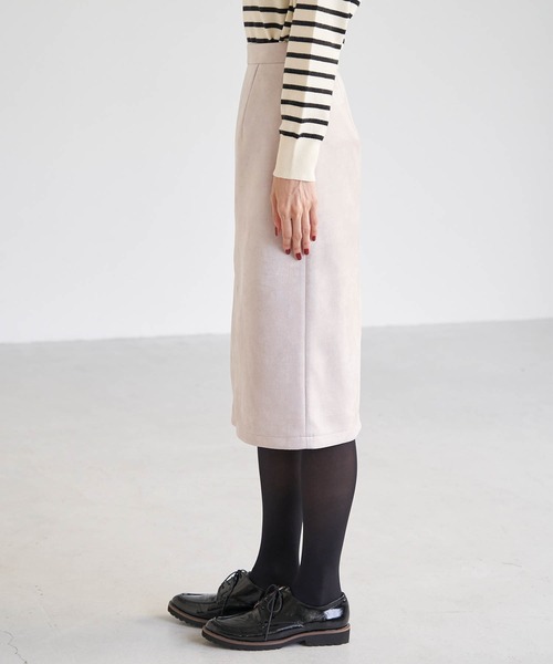 ROPE' PICNIC（ロペピクニック）の「リサイクルポリエステルダンボールアイラインスカート（スカート・レディース・チャコールグレー/キャメル/ベージュ系その他2・36/38/40）」の4枚目の写真