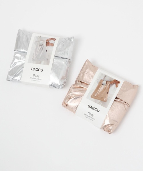 BAYFLOW（ベイフロー）の「【BAGGU(バグゥ)】メタリック BABY 22（エコバッグ/サブバッグ・レディース・シルバーグレー/ベビーピンク/イエロー/ブラック・0）」の17枚目の写真