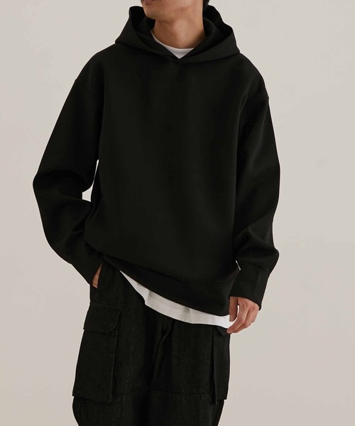 ADAM ET ROPE'（アダムエロペ）の「鹿の子ダンボール ルーズシルエット パーカー（パーカー・メンズ・パープル系その他6/ブラック/ベージュ系その他2・S/M/L）」の5枚目の写真